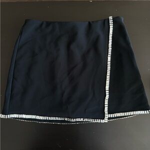 Abercrombie & Fitch Black Mini Skirt with Silver Trim
